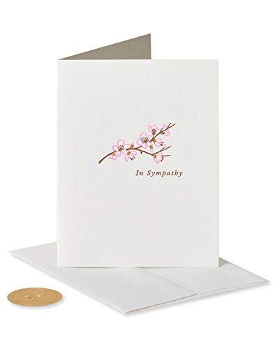 Papyrus Blank Sympathy Card (Floral Branch) - color: Floral Branch