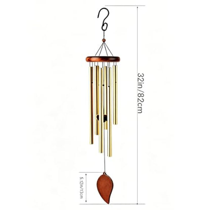 Wind Chimes for Outside, 32" Wooden Sympathy Wind Chimes Memorial Wind Chime for Loss of Loved One Mother Father, Sympathy Gift Home Decor Outdoor Garden Patio