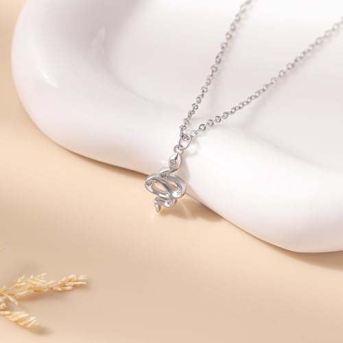 Baydurcan Pendant Necklace for Women Friends Sister Birthday Christmas Gift | Silver Evil Eye Ankh Mary Friendship Dragonfly Hummingbird Snake Turtle Pendant Necklace for Her Just Because Gifts - style: Snake
