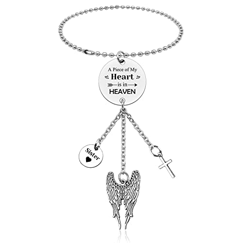 Memorial Car Hanging Ornament for Loss of Sister - Sympathy and Remembrance Gift for Friends - Bereavement Accessories - color: Loss of Sister Gift