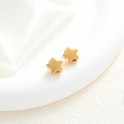 Small Star Urn Earrings for Ashes Cremation Earrings for Women Stainless Steel Cremation Jewelry Memorial Earring Keepsake Jewelry of Loved Ones with Fill Tool - color: Gold
