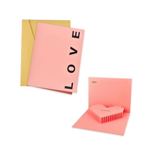 Wedding Anniversary Birthday Gifts for Couple Card I Love You Gift Card for Him Her Blessing Valentine Greeting Cards for Husband Wife 3D Pop Up Romantic Cards for Girlfriend Boyfriend Bf Engagement - color: I Love You Gift Card