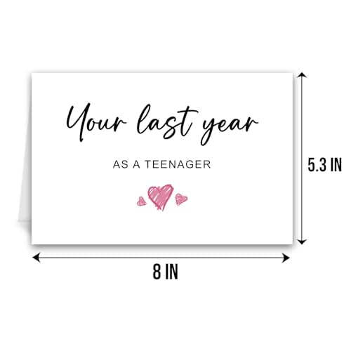 Qiliji Funny 19th Birthday Card for Son Daughter, 19 Years Old Birthday Card for Boy Girl, Nineteenth Birthday Card for Sister Brother Friend, Your Last Year As A Teenager - color: 19th Birthday