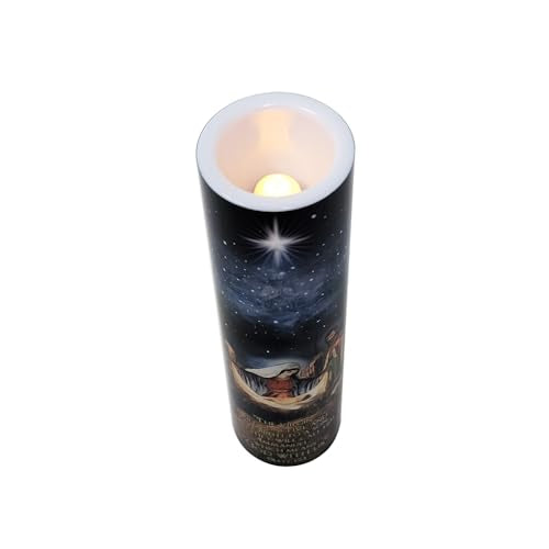 The Nativity, LED Flameless Devotional Prayer Candle
