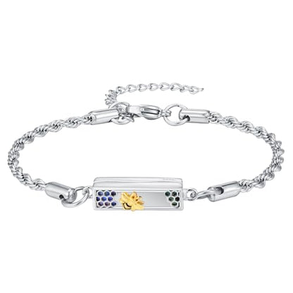 HPQQ Urn Bracelet for Ashes 925 Sterling Silver Abalone Shell Tree of Life/Dragonfly/Butterfly/Sunflower Cremation Jewelry for Ashes Keepsake Pendant Locket Bracelet for Women Mom - style: Bee