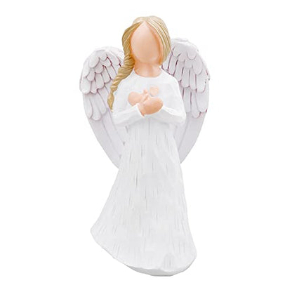 Remembrance Angel Figurine, Guardian Angel Figurine | Sculpted Hand Painted Figure with Sympathy Card - A Gift to Show Love Sympathy Gratitude Bereavement Friendship or Prayer - color: Remembrance Angel