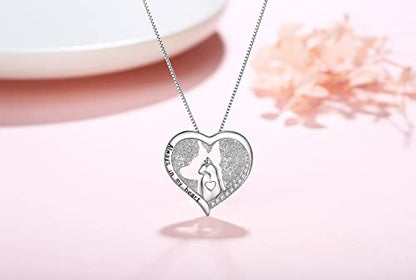 Sterling Silver Cat Necklace Jewelry Memorial Gifts for Cat Lovers | Cat Pendant Necklace ，Cute Dainty Animal Remembrance Jewelry Birthday Gifts for Cat Mom Her Women - style: Always in my heart Necklace 1