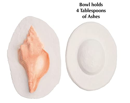 Biodegradable Urn for Human Ashes, Water Burial, Floats in Water, for Cremation, Ocean Scattering, Earth Memorials (Keepsake Elite® ShellY-03) - color: Keepsake Elite Shell