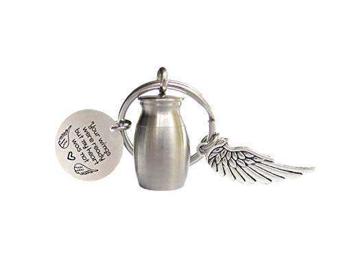 Small Cremation Urn Keychain Mini Memorial Ashes Holder Key Chain Ashes Keepsake Remembrance Gifts in Memory of Loved One Dad Mom Sympathy Gift