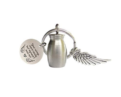 Small Cremation Urn Keychain Mini Memorial Ashes Holder Key Chain Ashes Keepsake Remembrance Gifts in Memory of Loved One Dad Mom Sympathy Gift