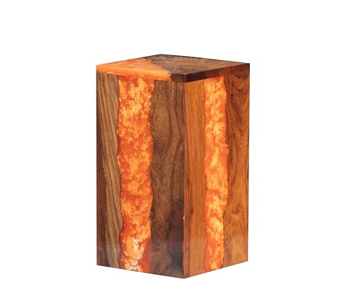Wooden Cremation Burial Urns for Human Ashes Adult Size (8 x 4.75) (98 CU Inches) - size: 8x4.75(98 CU Inches