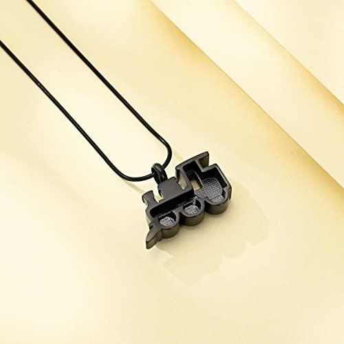 Oinsi Stainless Steel Mini Train Cremation Jewelry For Ashes Memorial Urn Necklace Keepsake Urn Pendant For Loved Ones - color: Customized