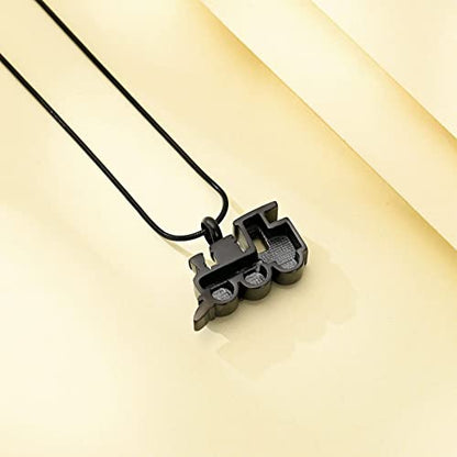 Oinsi Stainless Steel Mini Train Cremation Jewelry For Ashes Memorial Urn Necklace Keepsake Urn Pendant For Loved Ones - color: Customized