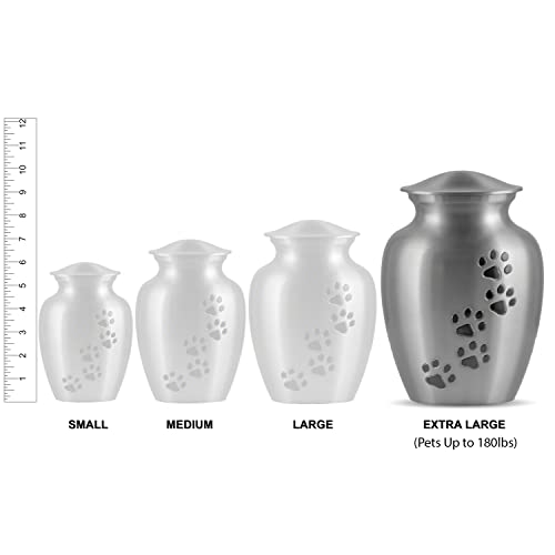 Ottillie Premier Lt Blue/Pewter/H Urn, up to 170lbs - color: Baby Blue, Horizontal Pewter Paws, size: X-Large