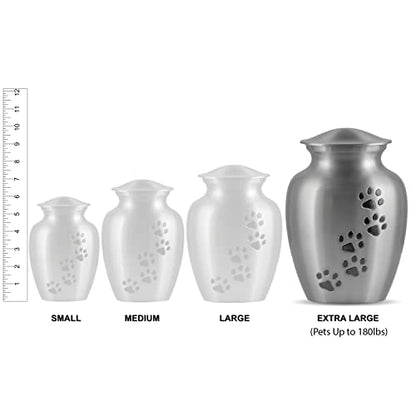 Ottillie Premier Lt Blue/Pewter/Vert Urn, up to 170lbs - color: Baby Blue, Vertical Pewter Paws, size: X-Large
