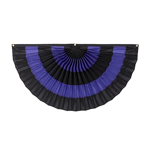 Funeral decorations by Independence Bunting - American Made Nylon Funeral Bunting! (Nylon - Black/Purple/Black/Purple/Black, 48" x 96")