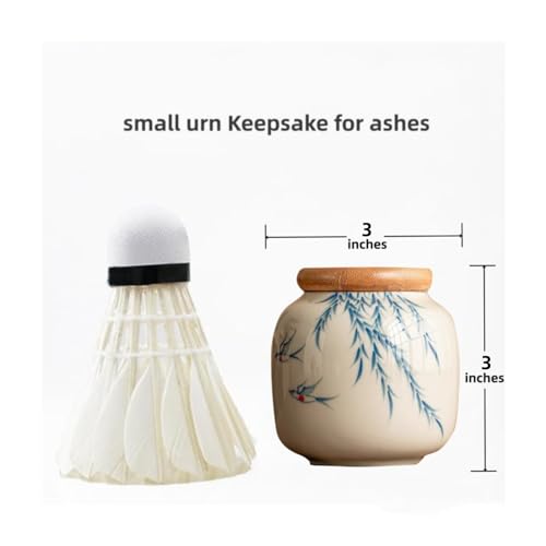 Small Urn Set 6 Piece Ashes Keepsake Ceramic 3inhigh 10 Cubic inches | Capacity 10lb Decorative buried Urns for 6 , non-traditional Token Sharing multiple Memorial container for Human/Pet Funeral