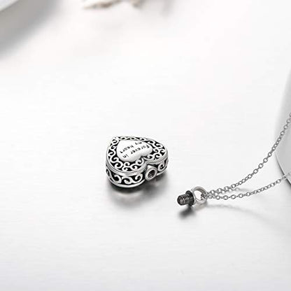 Filigree Dog Paw Urn Locket Necklace 925 Sterling Silver Print Pet Urn Necklace for Ashes Engraved Personalized Cremation Jewelry Pictures Keepsake Memorial Gifts for Women Men - style: A Filigree Paw Print