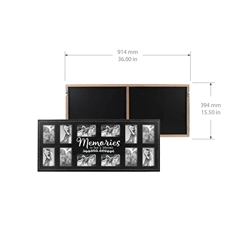 Prinz 12-Opening Memories Collage Picture Frame 36'' X 15.5'', Black (09-DS-84763) - color: Brown, style: Memories Collage