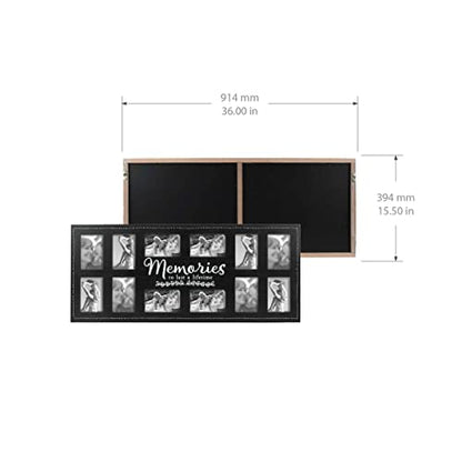 Prinz 12-Opening Memories Collage Picture Frame 36'' X 15.5'', Black (09-DS-84763) - color: Brown, style: Memories Collage
