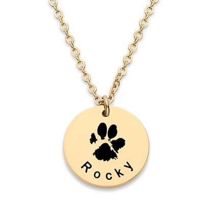 Dog Paw Print Necklace for Women, Custom Cat, Pet Memorial Jewelry Gift - style: One Pendant