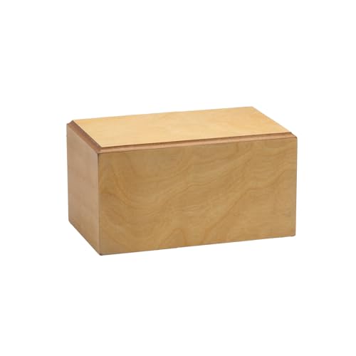 Companion Urn for Human, Infant and Pet Ashes, Cremation and Aquamation Urn for Adults, Infants, and Pets, Memorial Keepsake Urn (Maple, Medium) - color: Maple, size: Medium