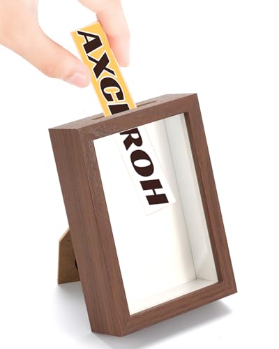 4x6 Inch Shadow Box Display Frame with Top Slot, Acrylic Panel, Brown | for Tickets, Photos and 3D Keepsakes, Memorabilia Display for Awards, Dried Flowers and Travel Memories, DIY for Home Decor - color: Coffe Brown, size: 4"x 6"