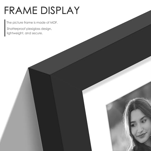 DUENPY 2 Pack 8.5x11 Collage Frame For 2 5x7 Photos Black - color: Black, size: 8.5x11（5x7 opening）-2 Pack