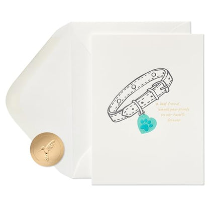 Papyrus Blank Pet Sympathy Card (Paw Prints on Our Hearts) - color: Paw Prints on Our Hearts