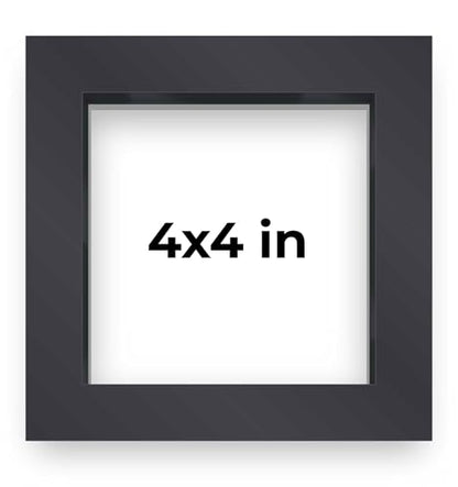4x4 Inch Shadow Box Frame Contemporary Black Finish | 3/4" Depth of Usable Space| Vertical or Horizontal Display | Interior Size 4x4 Inch in| UV Resistant Acrylic, Acid-Free Backing, Wall Hangers | - size: 4x4