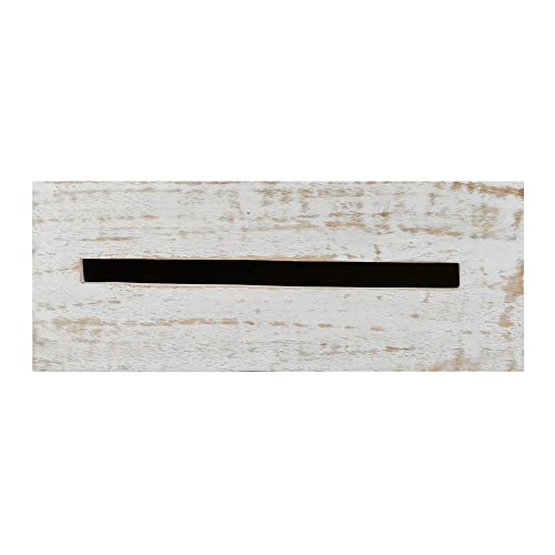 Wooden Wedding Card Box with Lock and Card Slot for Reception, Party W2 - color: White