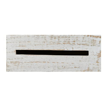 Wooden Wedding Card Box with Lock and Card Slot for Reception, Party W2 - color: White