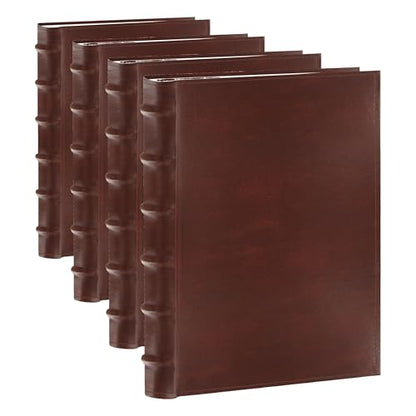 Pioneer Photo Albums Sewn Bonded Leather Bookbound 300 Pkt Bi-Directional Photo Album, Brown, 4 x 6 Inch (Pack of 4) - color: Brown, size: 4 x 6 Inch (Pack of 4), style: Photo Album