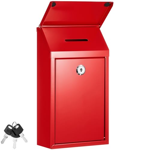 Yaocom Metal Money Box,Red,10.24 x 5.71 x 2.95 Inch,with Lid - color: Red, size: 10.24 x 5.71 x 2.95 Inch, style: with Lid