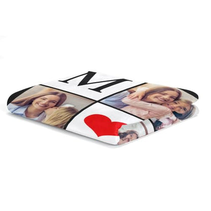 Printwoo Custom Photo Blanket Personalized Picture Blankets Birthday Gifts for Mom from Daughter Son Customized Gifts for Mom Grandma Wife - color: 1006 Photo-2