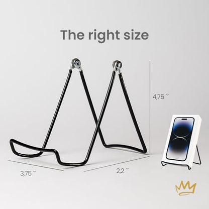 KINGDOM SOLUTIONS - 4.75" Black Metal Display Stand Made in USA - 12 Pack - color: Black Adjustable, size: 4.75" (12-pack)