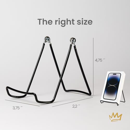 KINGDOM SOLUTIONS - 4.75" Black Metal Display Stand Made in USA - 48 Pack - color: Black Adjustable, size: 4.75" (48-pack)