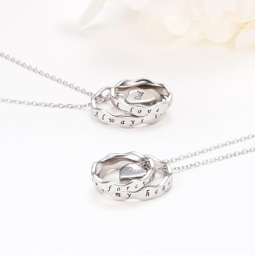 Ladytree 925 Sterling Silver Cremation Urn Necklace for Ashes - style: Circle-Dad