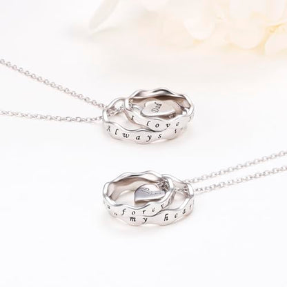Ladytree 925 Sterling Silver Cremation Urn Necklace for Ashes - style: Circle-Dad