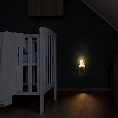 Emotionlite Plug-in LED Night Light, Dusk to Dawn Sensor, Warm White 6 Pack | Warm white sensor night light, ideal for nursery, bedroom, bathroom, hallway, stairs & kitchen - size: 6 Pack Warm White