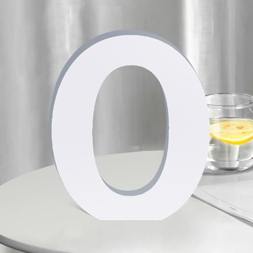 White Wooden Letters 8 Inch for Wall Decor,Large Unfinished Wood Letters for Home,Wooden Alphabet Letters for Crafts,Standing Garden Board or Room Name Signs DIY Carft (O) - color: O