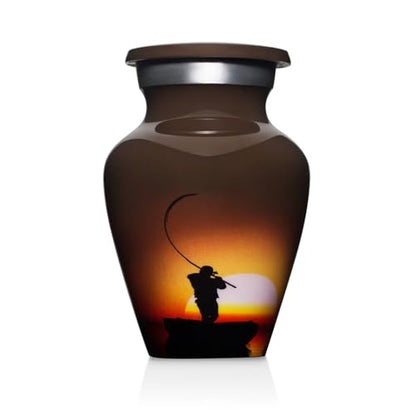 Fisherman Cremation Urns for Men and Women Human Ashes - Keepsake Urn - size: Keepsake