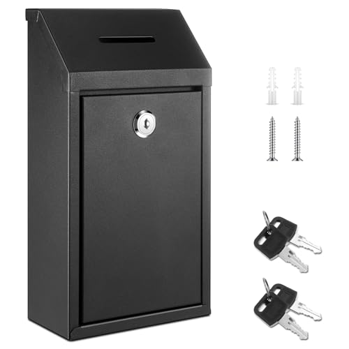 Yaocom Metal Money Box,Black,10.24 x 5.71 x 2.95 Inch,No Lid - color: Black, size: 10.24 x 5.71 x 2.95 Inch, style: No Lid