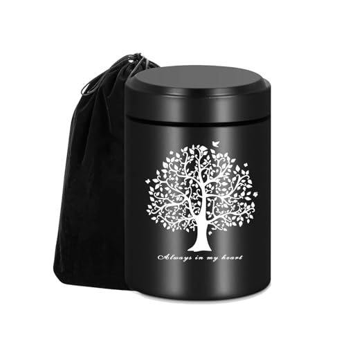 Always in My Heart - Small Aluminum Tree of Life Mini Urn for Ashes, Memorial Keepsake