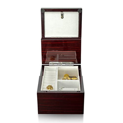 Ultra-Modern Music Box with Fold-Up Photo Frame - Solid Wood Jewelry Box with Compartment with Picture Frame (6 X 4) - Many Songs to Choose - Diamond's are A Girls Best Friend - size: 086. Diamond's Are A Girls Best Friend
