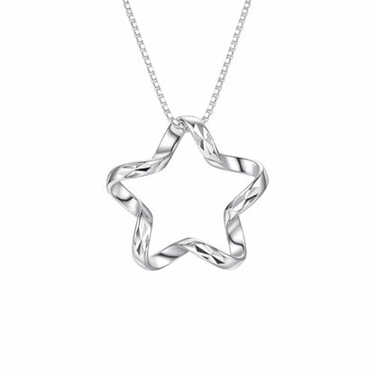 925 Sterling Silver Necklace for Women – Layered Stackable Choker Necklaces with Heart Photo Locket & Star - Pendant 18" Chain Gift for Wife, Mom, Girlfriend, Birthday, Anniversary, Valentine’s Day - color: Starfish