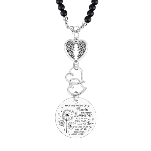 Memorial Car Hanging Ornament Sympathy Gift Remembrance Present for Loss of Family Car Interior Rearview Mirror Pendant Bereavement Gifts for Loss of Loved Ones Miscarriage Grief Gift - color: Dandelion Themed Memorial Car Charm Style4