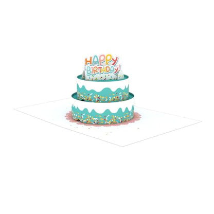 Lovepop Happy Birthday Pop-Up Card (2-Pack) for Her and Him - 3D Greeting Cards for Boys, Girls, Men, Women - Fun Sprinkles Cake & Gifts - 4.5" x 5.9" Paperpop Card - Envelope Included - color: Happy Birthday Fun Sprinkles Cake & Gifts 2-Pack