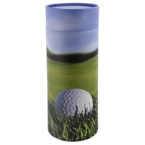 Golf Scattering Tube, Biodegradable Cremation Urn for Ashes, Adult Sized Cremation Urn, 12.5 Inches High - color: Golf, size: Large