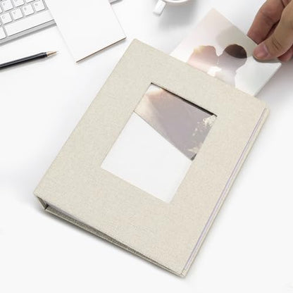 Vienrose 4x6 Small Photo Album, 2 Pack, 100 Photos, Beige | Linen Cover, Mini Photo Album, Baby Memory Book, Wedding Family Travel - color: Beige, size: 4x6 50 Pockets
